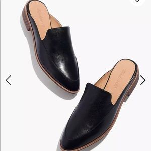 Madewell Frances loafer mule in black leather